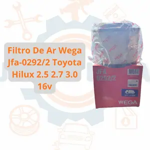 Filtro de Ar de Motor Wega, modelo JFA-0292/2, compatível com veículos Toyota Hilux 2.5