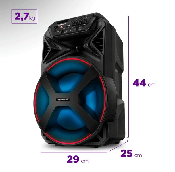 Caixa de Som Mondial CM-250 Bluetooth/USB 250Wrms Bivolt - Preto - 2/2